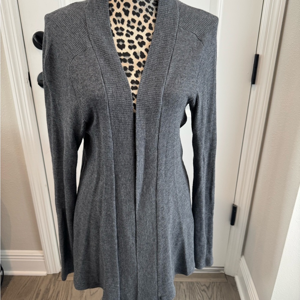 Splendid Waffle Knit Gray Women's Sweater Cardigan Size Small